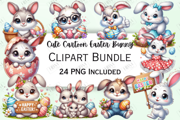 Cute Cartoon Easter Bunny Clipart: A Versatile Addition to Your Creative Workflow