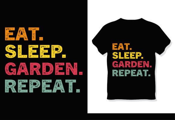 Eat Sleep Garden Repeat Vintage T-Shirt