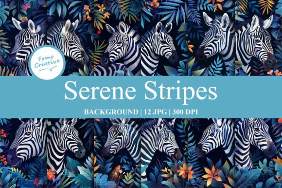 Enhancing Digital Designs with Serene Stripes and Digital Paper Backgrounds