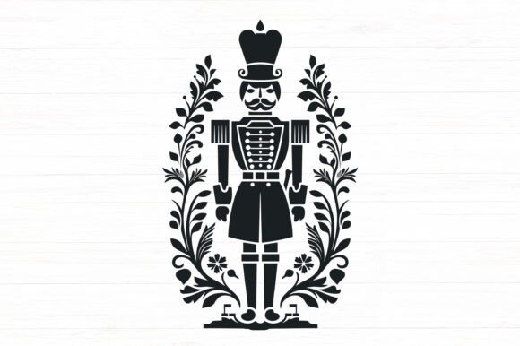 Floral Nutcracker SVG DXF PNG EPS JPG