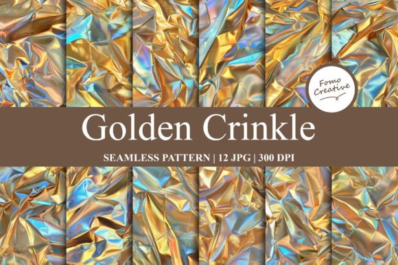 Golden Crinkle: A Versatile Digital Paper Pattern for Creative Projects