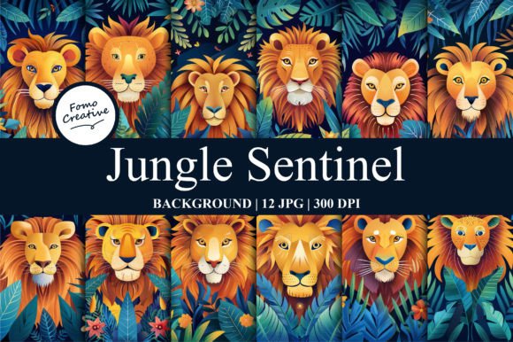 Jungle Sentinel: A Versatile Digital Paper Background for Creative Projects