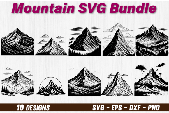 Mountain SVG File for Craft