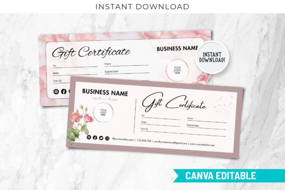 RoseGold Gift Certificate Canva Card: A Versatile and Elegant Gift Solution