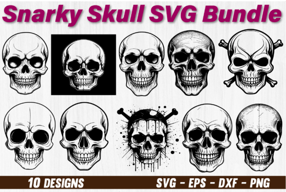 Snarky Skull SVG File for Crafts: A Versatile Digital Design for Creative Projects