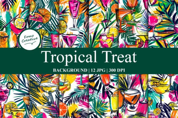 Tropical Treat: Enhancing Digital Designs with Vibrant Backgrounds
